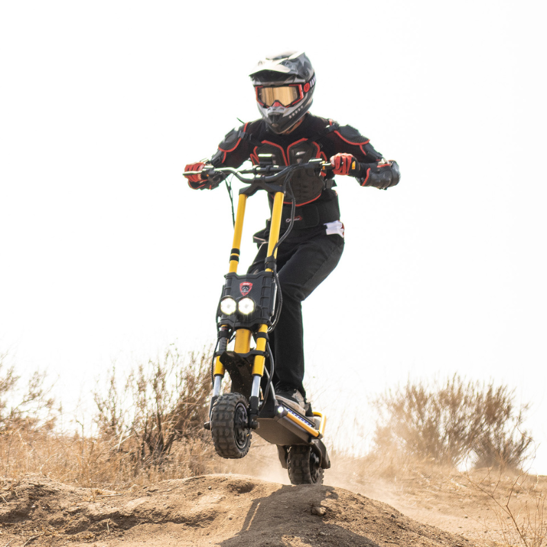 Kaabo Wolf King GT Pro Off-Road eScooter Jump and Wheelie