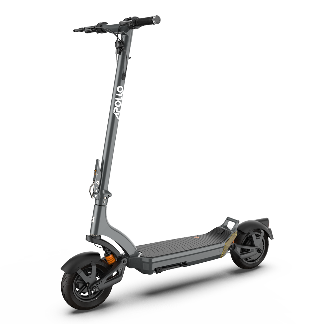 Apollo City Pro electric scooter with 51 km/h speed, 69 km range, and IP66 water resistance for urban commuting.