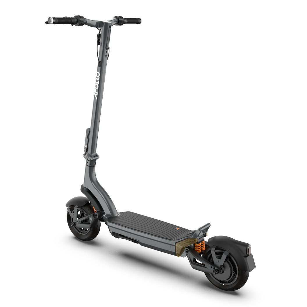 Apollo City Pro electric scooter with 51 km/h speed, 69 km range, and IP66 water resistance for urban commuting.