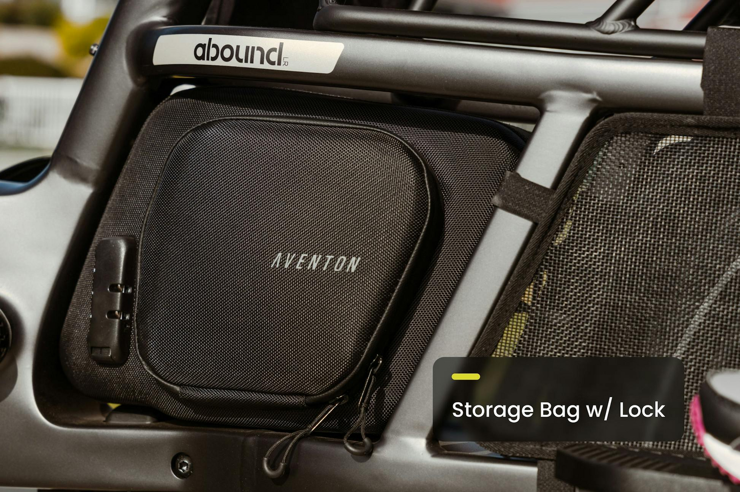 AVENTON Abound LR Ebike with 750W motor, long rear rack, and cargo capacity