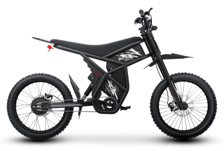 Riding Times GT73 Electric Motorbike with dual suspension and off-road tires.