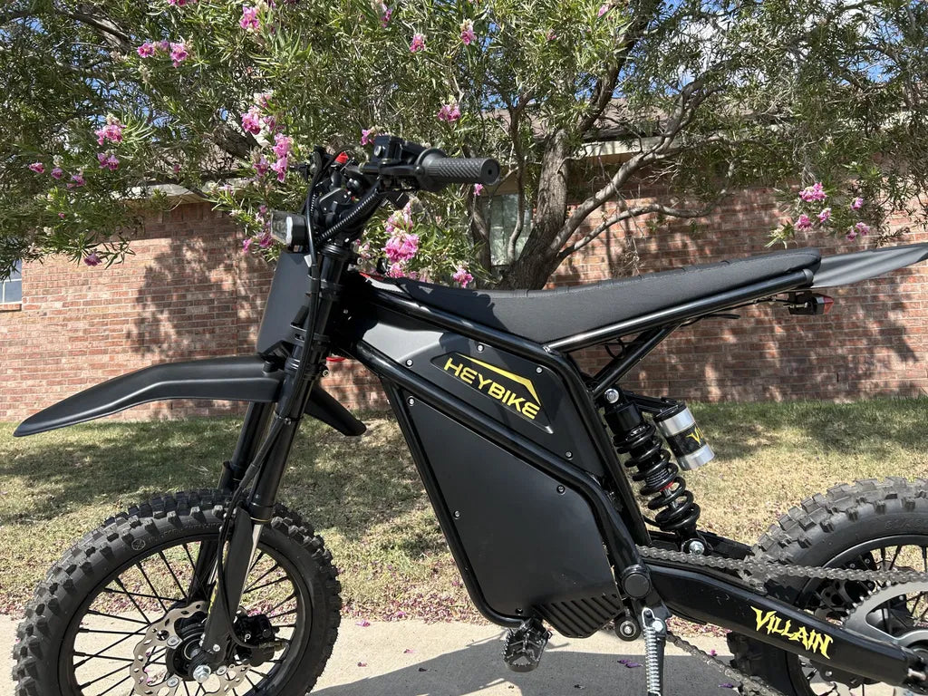 Heybike Villain rugged electric bike with 500W motor, fat tires, and 50-mile range for adventure and commuting