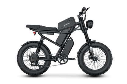 Black electric bike Z8 on a white background