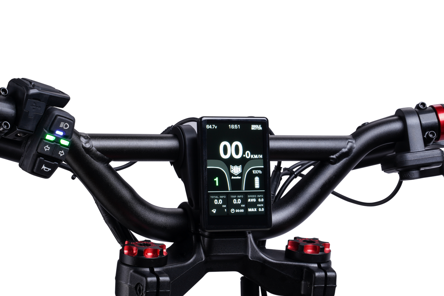 Kaabo Wolf Warrior X GT Handlebar Display and Controls