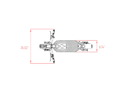Kaabo Mantis King GT Electric Scooter eScooter Dimensions Top