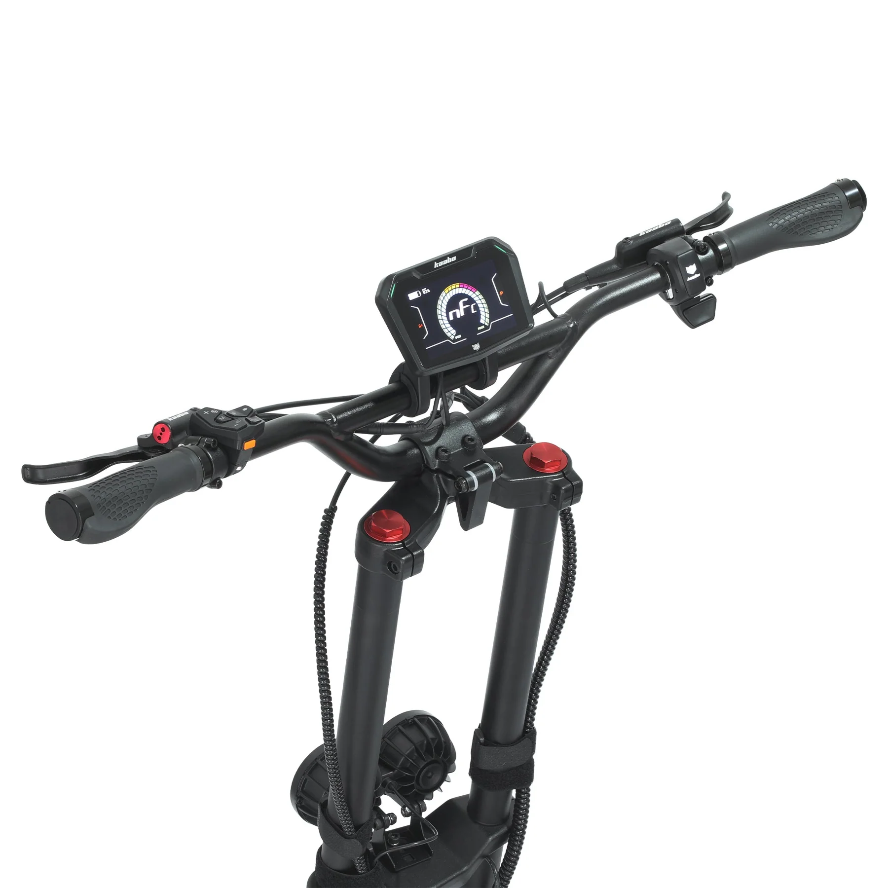 Kaabo Wolf Warrior 11 Max electric scooter with dual motors and all-terrain tires on rugged trail