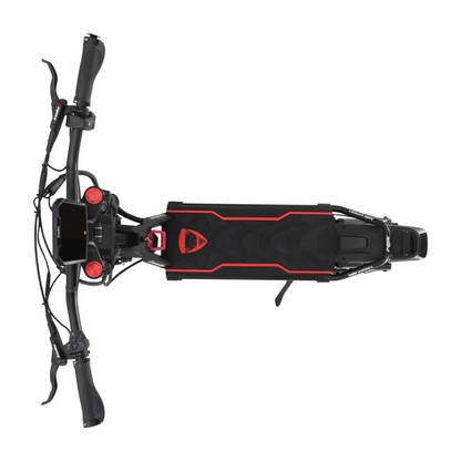Kaabo Wolf Warrior 11 Max electric scooter with dual motors and all-terrain tires on rugged trail