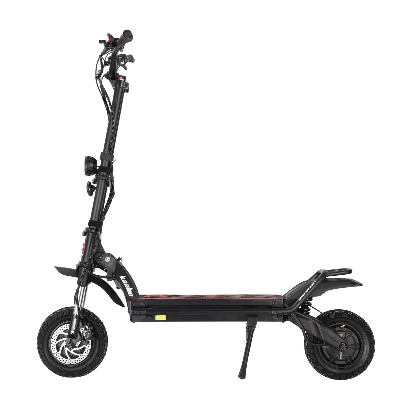 Kaabo Wolf Warrior 11 Max electric scooter on rugged terrain with dual motors and hydraulic suspension