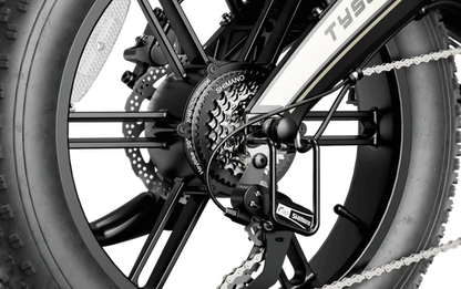 HEYBIKE Tyson unique design ebike wheel and drivetrain for commuting or off-road riding.