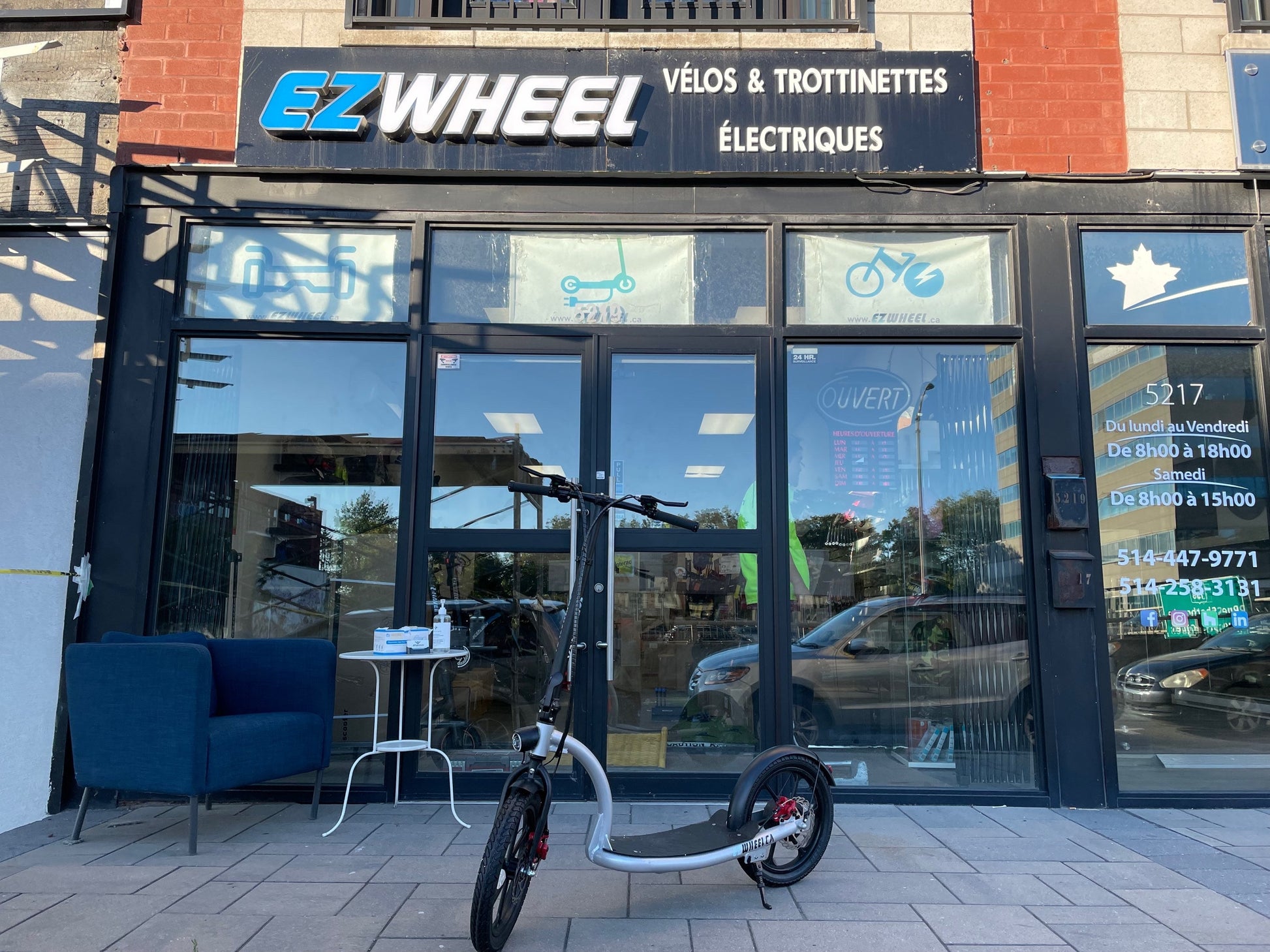 EZWheel City Electric Scooter with 16-inch Tires