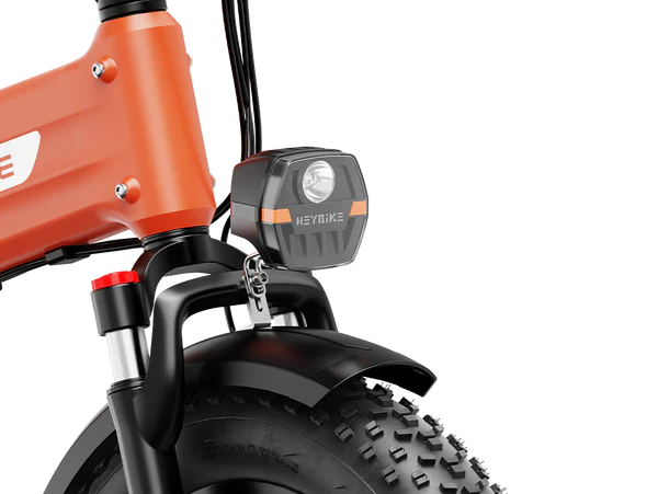 Heybike Mars 3.0 folded for easy storage and transport