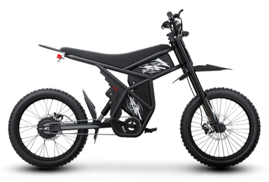 Riding Times GT73 Electric Motorbike with dual suspension and off-road tires.
